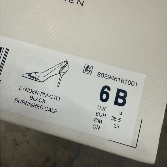 LAUREN RALPH LAUREN LYNDEN-PM-CTO BLACK
BURNISHED CALF Size 6 - Picture 5 of 7